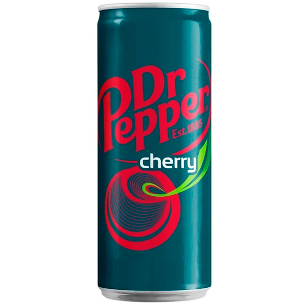 Dr.Pepper / Доктор Пеппер Cherry Вишня  0.33 литра, ж/б, 24 шт. в уп.
