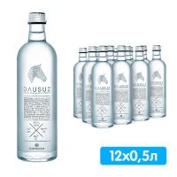 Вода Dausuz 0.5 литра, газ, стекло, 12 шт. в уп.