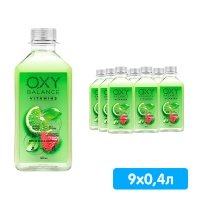 Oxy Balance базилик, клубника, лайм 0.4 литра, пэт, 9 шт. в уп.