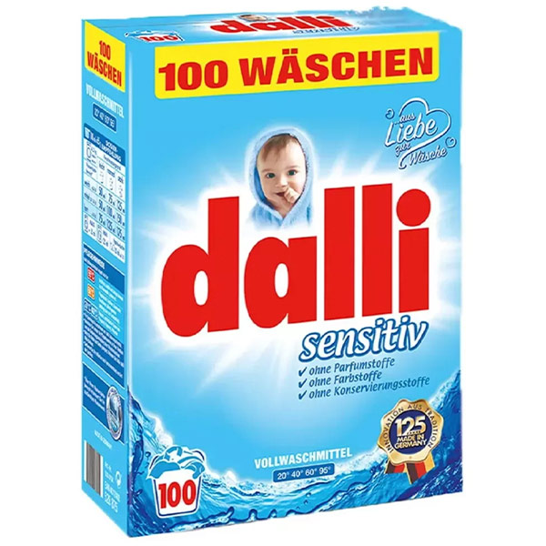 Стиральный порошок Dalli Sensitive для стирки детского белья 6,5 кг