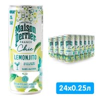 Напиток Maison Perrier Chic Lemonjito Лимон 0.25 литра, газ, ж/б, 24 шт. в уп.