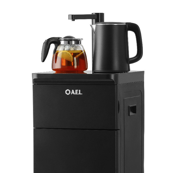 Кулер с чайным столиком Тиабар AEL LK-AEL-53a черный (шкафчик 3 литра)