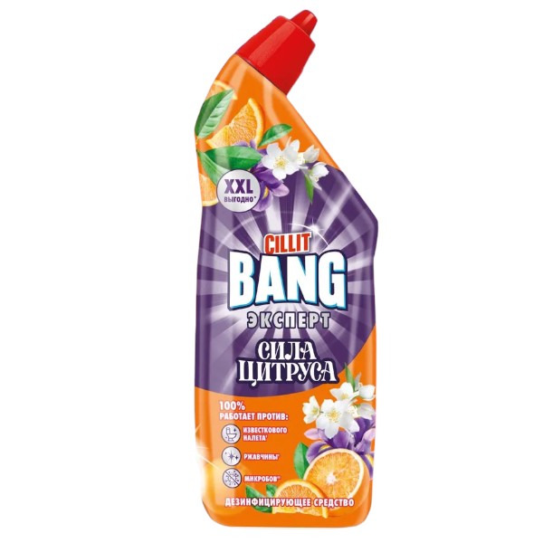 Средство дезинфицирующее для туалета  Cillit BANG АнтиНалет+Блеск Сила цитруса 750 мл Средство дезинфицирующее для туалета  Cillit BANG АнтиНалет+Блеск Сила цитруса 750 мл