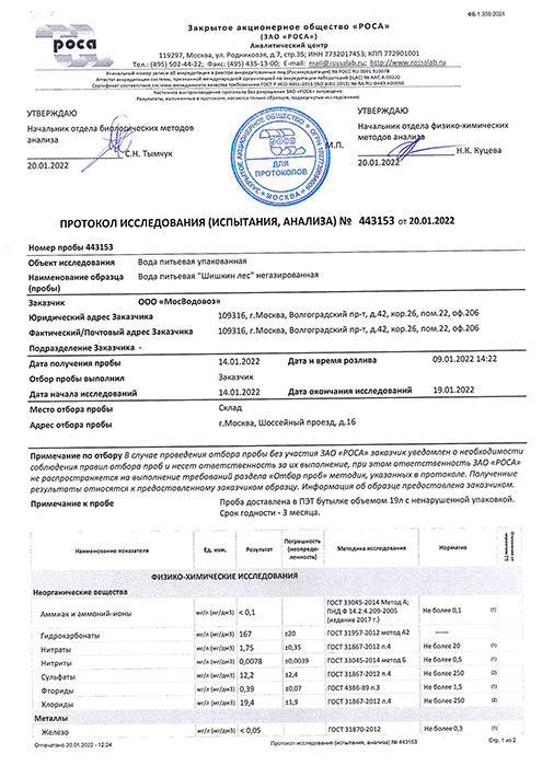 Вода Шишкин лес 19 литров