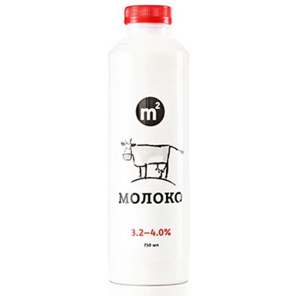 Молоко коровье пастер цельное Ферма М2 3,2-4% 750 мл - фото 1