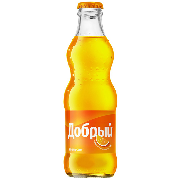 Напиток Добрый Апельсин 0.25 литра, газ, стекло, 12 шт. в уп.
