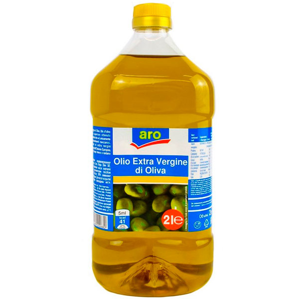 Масло Aro Extra Virgin оливковое нерафинированное 2 литра