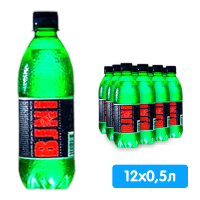 Вода БЖНИ Классик 0.5 литра, газ, пэт, 12 шт. в уп.
