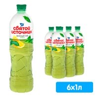 Напиток Святой источник Зеленый чай Лимон 1 литр, пэт, 6 шт. в уп.