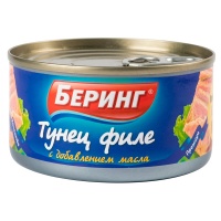 Тунец Беринг филе с добавление масла ж/б 170 гр