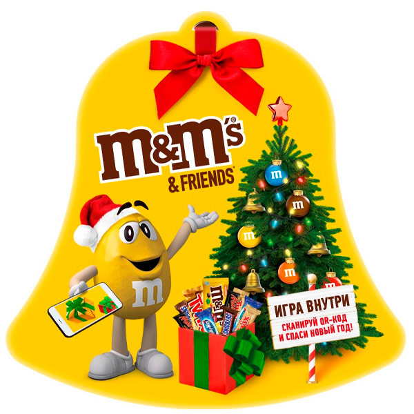 Подарочный набор конфет M&M's and Friends Новогодний колокольчик 196 гр