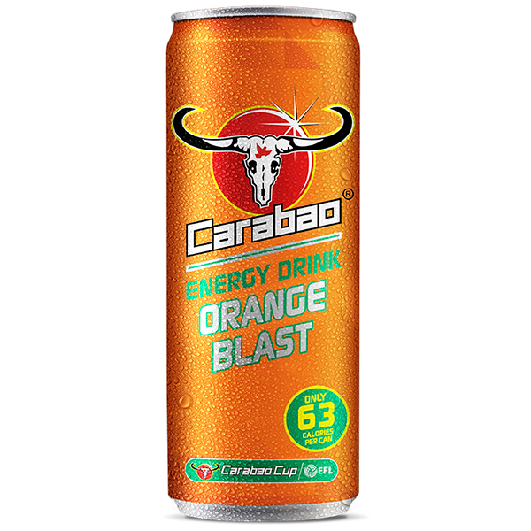Энергетический напиток Carabao Orange Blast Апельсин 0,33 литра, ж/б, 12 шт. в уп.