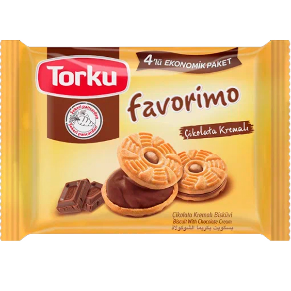 Печенье-сэндвич TORKU Фаворимо с шоколадным кремом 244 гр