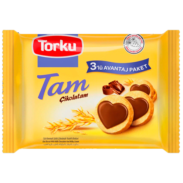 Печенье TORKU Там Чиколатам с молочным кремом и молочным шоколадом 249 гр