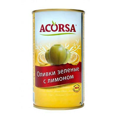 Оливки Acorsa фаршированные лимоном 350 гр