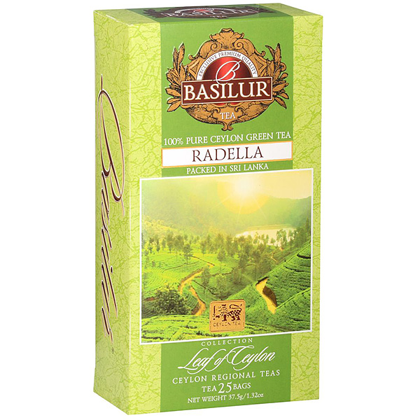 Чай зеленый Basilur Лист цейлона Раделла, 25 пак