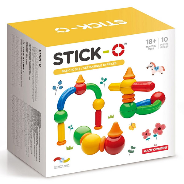 

Конструктор магнитный STICK-O Basic Set от 1-го года 10 деталей