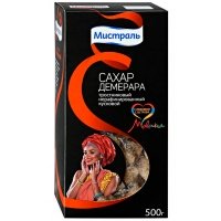 Сахар коричневый Мистраль кусковой 500 гр