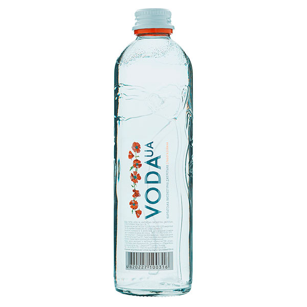 Вода Voda UA 0,4 литра, газ, стекло, 24 шт. в уп