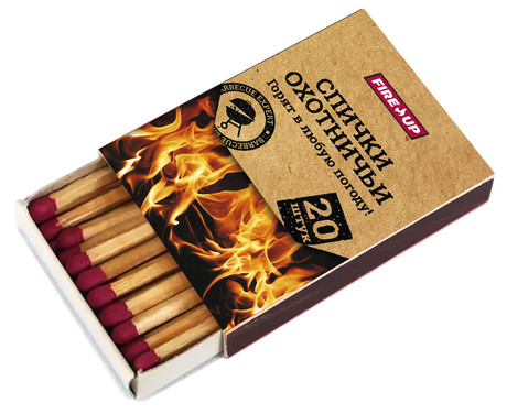 Спички Firewood охотничьи 85 мм 20 шт