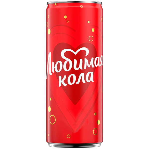 Любимая Кола 0.33 литра, газ, ж/б, 12 шт. в уп. Любимая Кола 0.33 литра, газ, ж/б, 12 шт. в уп.