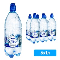 Вода Celtic Спорт 1 литр, без газа, пэт, 6 шт. в уп.