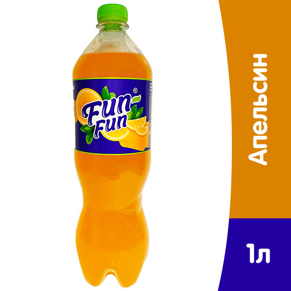 Напиток Фан-Фан со вкусом апельсина 1 литр, газ, пэт, 12 шт. в уп.