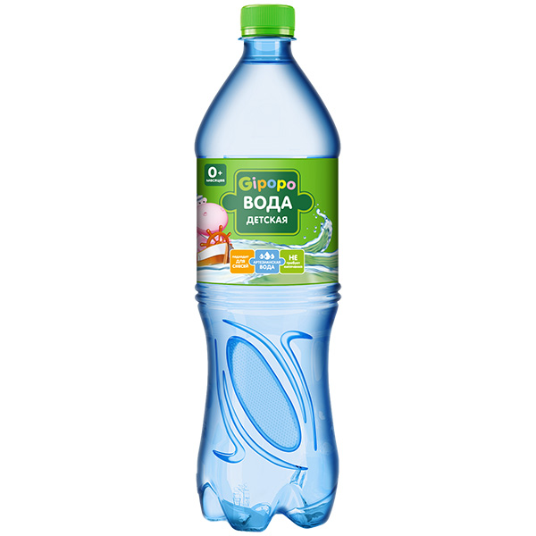 Вода Черноголовка детская Гипопо 0+ 1.5 литра, без газа, пэт, 6 шт. в уп.