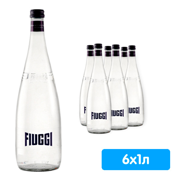 Вода Fiuggi Vivace 1 литр, газ, стекло, 6 шт. в уп.