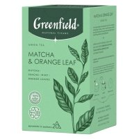 Чай Greenfield / Гринфилд с мятой и листьями апельсина Matcha & Orange Leaf 20 пир