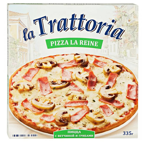 Пицца La Trattoria с ветчиной и грибами замороженная 335 гр