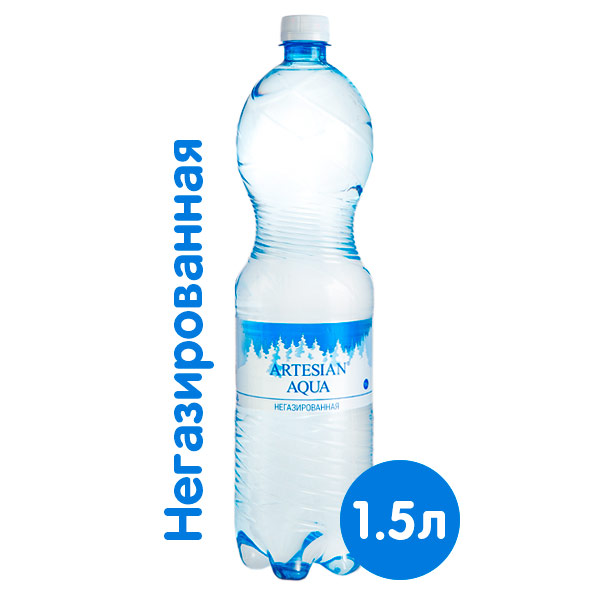 Вода Aqua Artesian 1,5 литра, без газа, пэт, 6 шт. в уп.