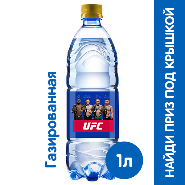 Вода Tassay UFC 1 литр, газ, пэт, 6 шт. в уп