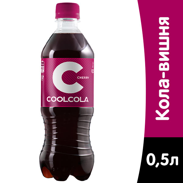 Кул Кола / Cool Cola Cherry 0,5 литра, газ, пэт, 12 шт. в уп.