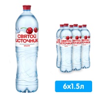 Напиток Святой Источник со вкусом вишни 1.5 литра, без газа, пэт, 6 шт. в уп. Напиток Святой Источник со вкусом вишни 1.5 литра, без газа, пэт, 6 шт. в уп.