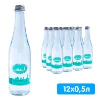 Вода Серафимов Дар 0,5 литра, газ, стекло, 12 шт. в уп.