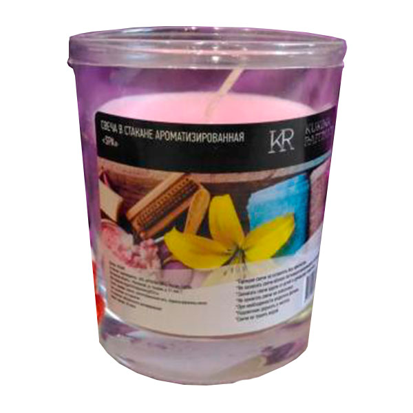Свеча ароматизированная KR в стакане 28ч SPA - фото 1