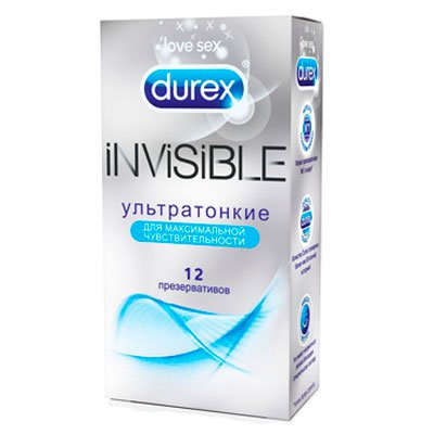 Презервативы Durex Invisible ультратонкие (12шт)