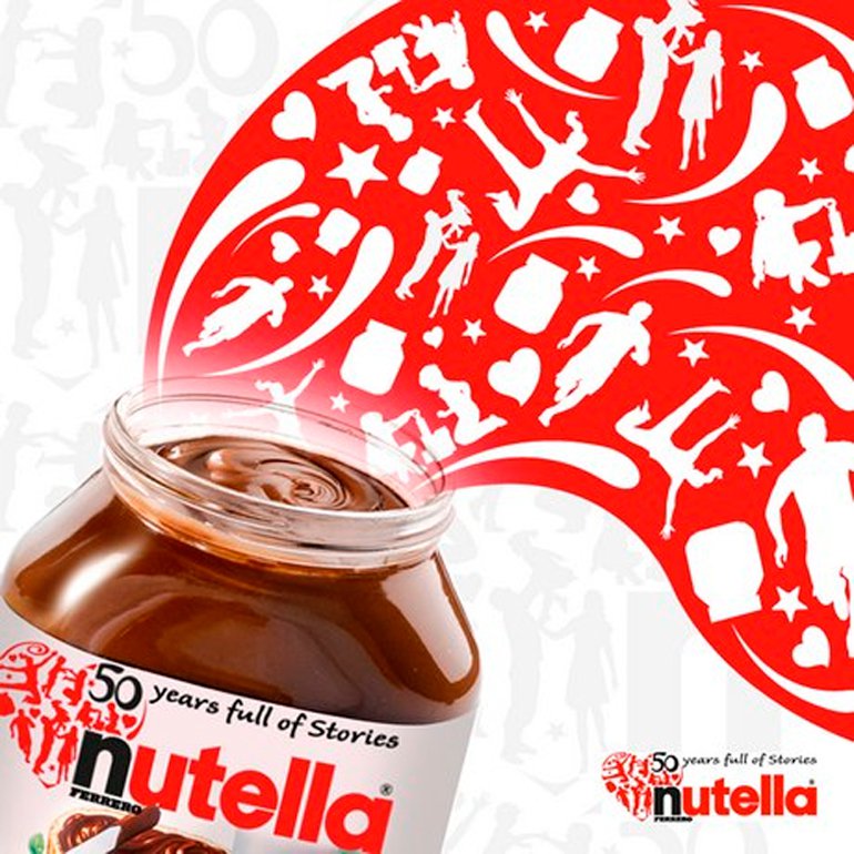  Компания Nutella запускает первую всемирную кампанию в честь празднования своего пятидесятилетия