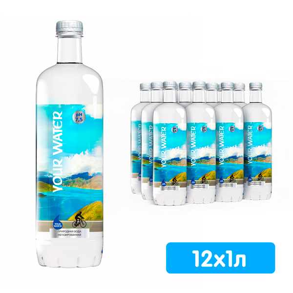 Вода Darida Your Water 1 литр, без газа, пэт, 12 шт. в уп
