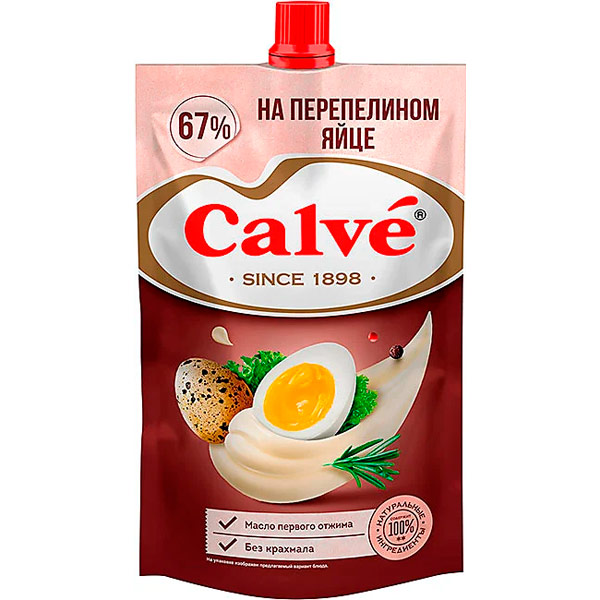 Майонез Calve На перепелином яйце 67% 200 гр - фото 1