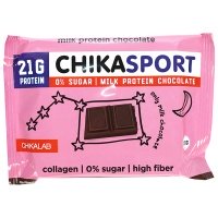 Шоколад протеиновый Chikalab Chika Sport молочный без сахара 100 гр