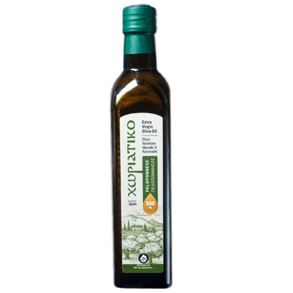 Масло оливковое нерафинированное Extra Virgin Хориатико Пелопонес 500 мл