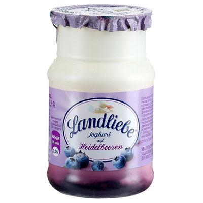 Йогурт Landliebe бидон с черникой 3,2% БЗМЖ 130 гр