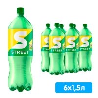 Напиток Стрит / Street 1.5 литра, газ, пэт, 6 шт. в уп.