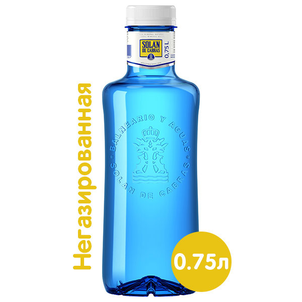 Вода Solan de Cabras 0.75 литра, без газа, пэт, 6 шт. в уп.