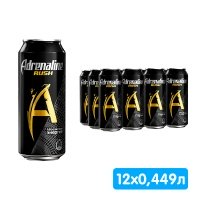 Энергетический напиток Адреналин Раш 0.449 литра, ж/б, 12 шт. в уп.