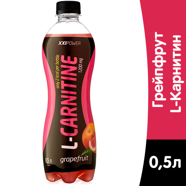 Напиток XXI Power L-KAR 1200 со вкусом грейпфрута, без газа, пэт, 0,5 литра, 24 шт. в уп.