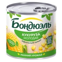 Кукуруза Bonduelle молодая ранний урожай ж/б 170 гр