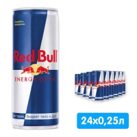 Энергетический напиток Red Bull / Ред Булл 0.25 литра, ж/б, 24 шт. в уп.